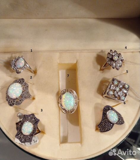 Серебряное кольцо с опалом 925