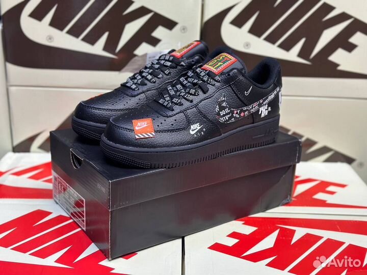 Кроссовки Nike Air Force 1 Just Do IT Black