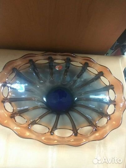 Вазы из цветного стекла СССР