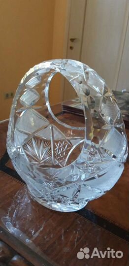 Ваза конфетница хрусталь