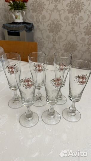 Фужеры богемское стекло