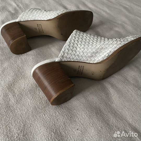Плетеные сабо на каблуке 37