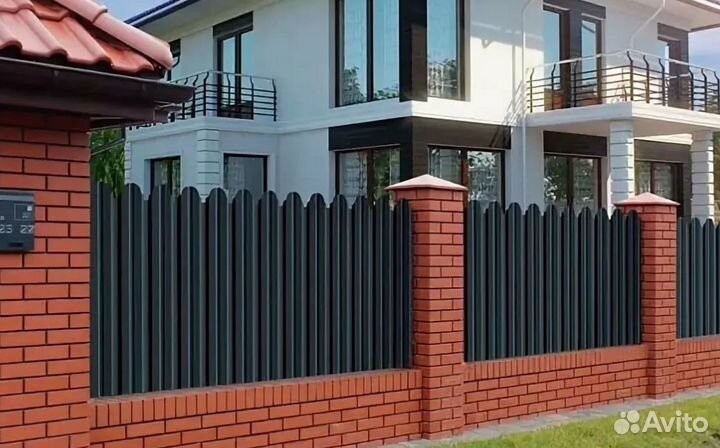 Забор из профлиста для дома под ключ