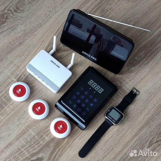 Кнопка Премиум вызов персонала, часы, табло и др