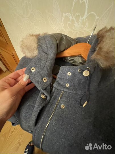 Пальто женское зимнее с мехом 46 48