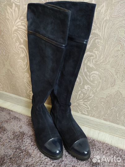 Ботфорты еврозима натуральная замша и мехТурция