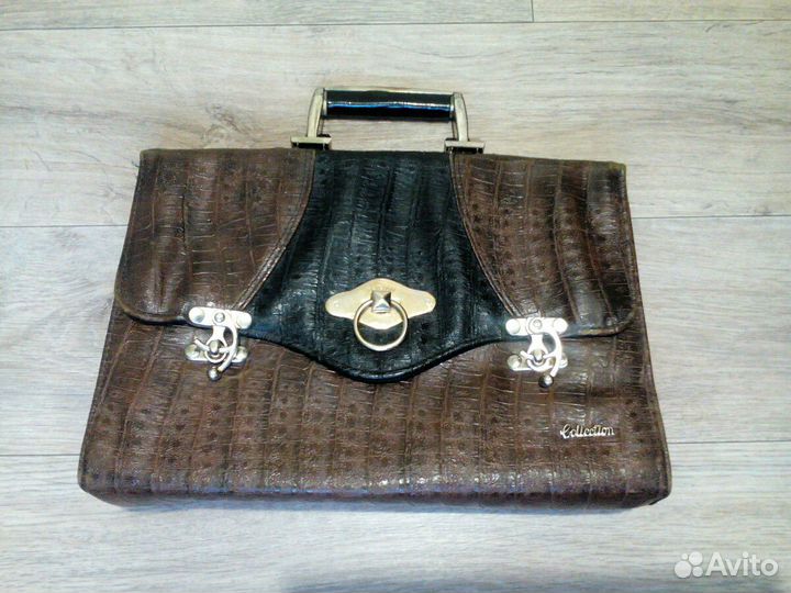 Сумка-портфель жен./ссср,1988 г,натур.кожа