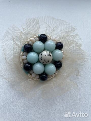 Брошь ручной работы вышивка