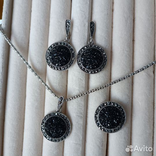 Серьги, кулон, кольцо