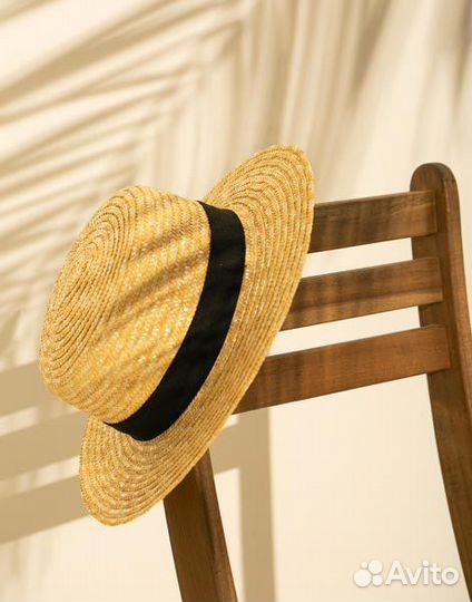 Соломенная шляпа канотье Karfil hats Греция