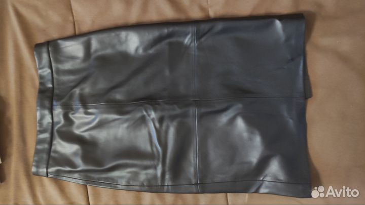 Юбка кожаная