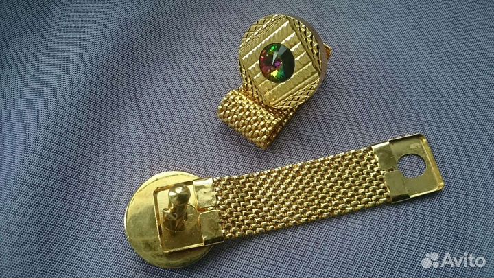 Запонки с кристаллами Swarovski винтаж