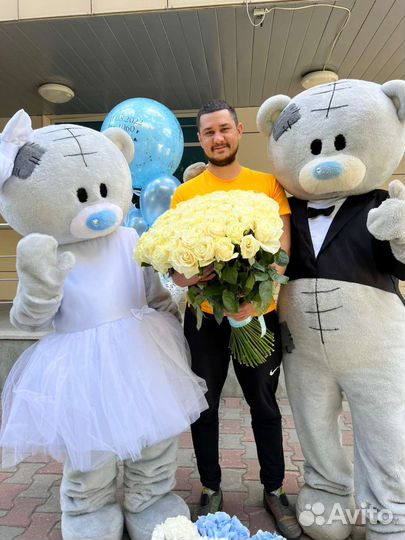 Ростовые куклы, экспресс поздравление Мишка Тедди