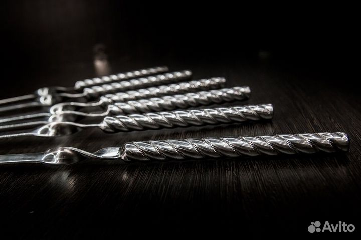 Шампур стальной полированный - Chromium Steel 45 с