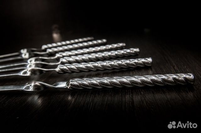 Шампур стальной полированный - Chromium Steel 45 с