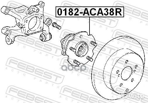 Ступица колеса зад прав лев Febest