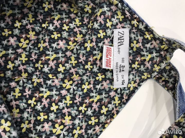 Джинсовый сарафан zara Kids 104