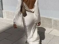 Атласное платье в бельевом стиле zara