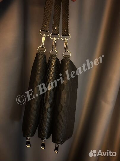 Кошелек клатч из кожи питона