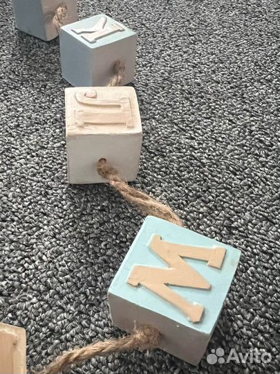 Гирлянда керамические кубики