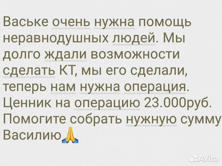 Василий нуждается в тебе