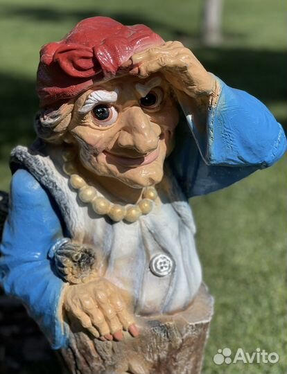 Фигурка для сада Баба Яга, 57см, Полистоун