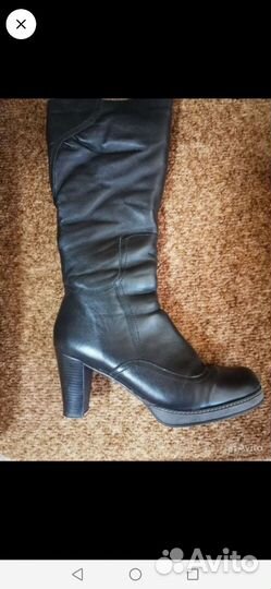 Сапоги женские 41 размер. Натуральнаю кожа