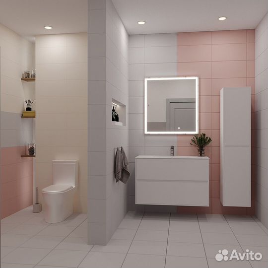 Плитка облицовочная Lavelly Monocromo Ivory 600x300x9 мм (10 шт.1,8 кв.м)