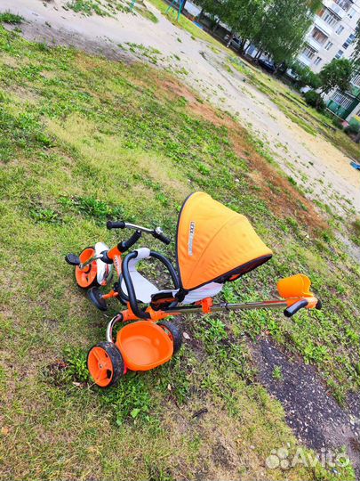 Люксовый 3хколёсный велосипед с родительск. ручкой