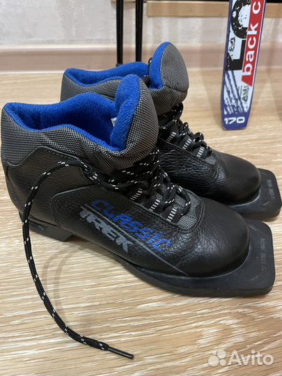 Лыжи беговые детские 170 см с ботинками