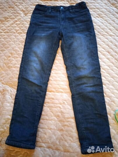 Джинсы утепленные, 140