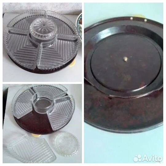 Менажница СССР и тарелка Петух зик, гвз, Дулево