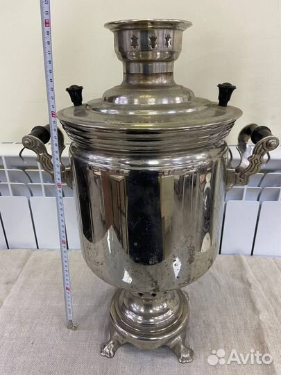 Самовар жаровый. банка. тула. никель. 1950-Е. 8 л