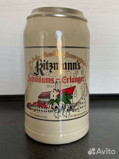 Пивная кружка 1 литр Германия, коллекционная