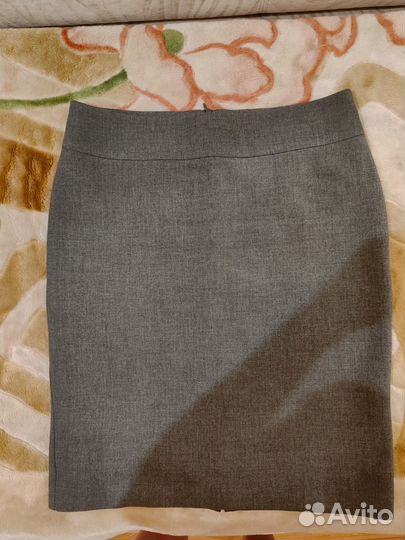 Юбка женская прямая, 48 р, цвет серый, новая