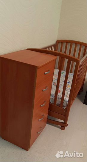 Детская кроватка тумба шкафчик