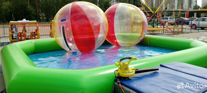 Батут надувной, паровозик, бассейн, роллер