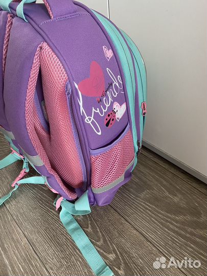 Школьный рюкзак для девочки grizzly ортопедический