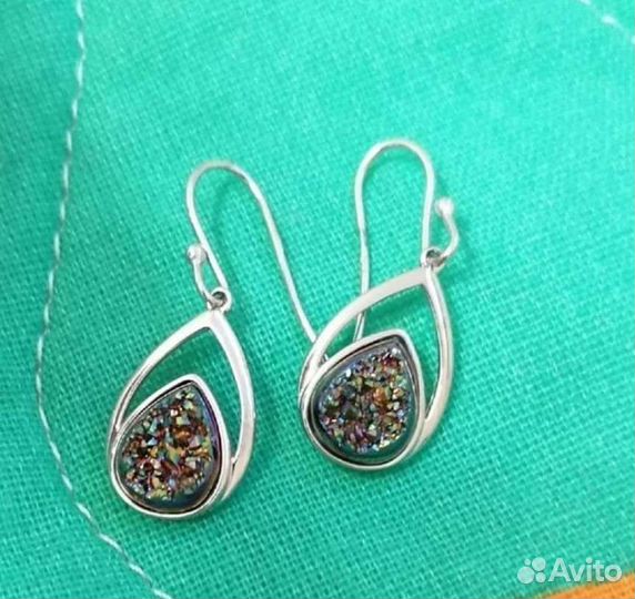 Серебряное кольцо и серьги, новые