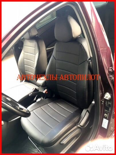 Чехлы Автопилот Ford Focus 2 из экокожи чёрные