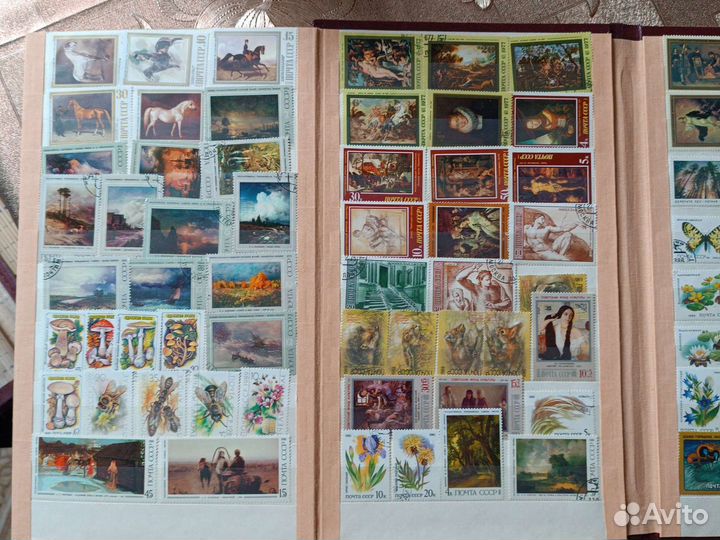 Почтовые марки СССР с альбомом. Доставка Авито