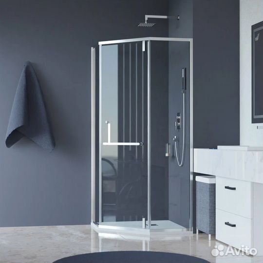 Душевой уголок RGW Hotel HO-084 90x90x195 см, профиль хром, стекло прозрачное