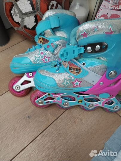 Роликовые коньки детские раздвижные 33 36