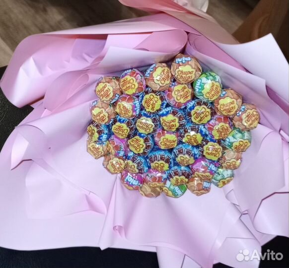 Съедобный букет из чупа чупсов