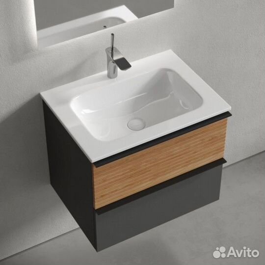 Мебель для ванной Sancos Delta 60 дуб красный/графит