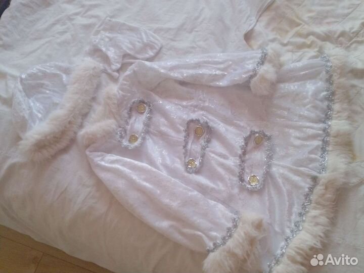 Костюм Снегурочки и зайчика 105-116