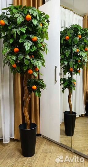 Мандариновое дерево с плодами искусственное