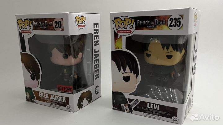 Фигурки Фанко поп/Леви и Эрен/Атака на Титанов