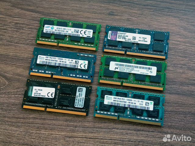 Память so-dimm DDR2/DDR3/DDR3L/DDR4 2/4/8/16GB