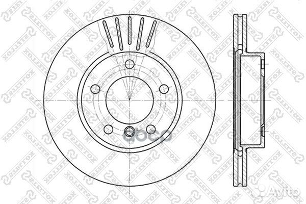 6020-1521V-SX диск тормозной передний BMW E36